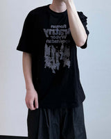 ウィーバー プリント オーバーサイズ ハーフスリーブ Tシャツ