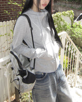 Doming High Neck Hood Zip-Up