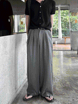 Maison two tuck banding slacks