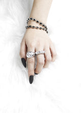 百合 Cloud ring 002 (Black/White)