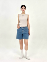 MEDIUM INDIGO DENIM SHORTS code 25008