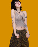 leopard wide pants