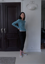 クラシック ロングスリーブ Tシャツ (Turquoise Blue)