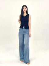 WIDE REGULAR DENIM PANTS code 25002