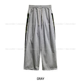 Half Camo Color Matching Line Training Pants