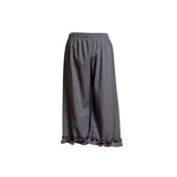 (2color) Ruffle Wrap Frill Capri Pants