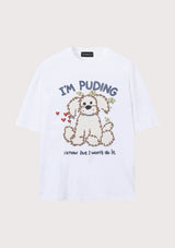 アイアムプディングオーバーフィットTシャツ (4 colors)
