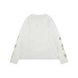 (DUC) BB グラフィックワッフルオーバーサイズ長袖Tシャツ アイボリー
