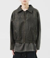 Dex Washed Leather Jumper (2color)