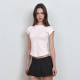 C 90S LINE BASIC T-SHIRT_LIGHT PINK