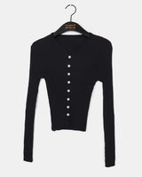Soap V-neck Slim Fit Tight Long-Sleeved Knit Cardigan