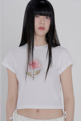 グラスフラワーTシャツ