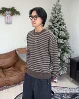ラオヘンリーネックニットロングスリーブ