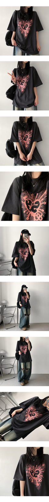 ラークルハート半袖Tシャツ