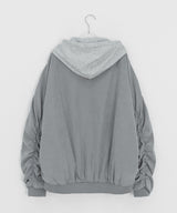 [unisex] ユーインビーツーウェイシャーリングフードフライトジャンパー