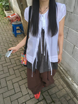 dot pattern sleeveless