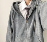 Ronff Embroidery Fleece To Way Hooded Zip-Up