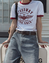 スピーディープリント リンガー 半袖Tシャツ