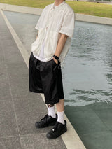 ナイロンピンタックハーフパンツ2C