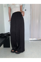 Embo bead wide banding casual pants
