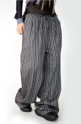 pleats stripe banding pants(3color)