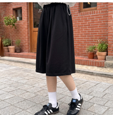 バルーン カーブド サイドタック バミューダ パンツ ブラック