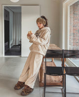 Bagel Fleece Pintuck String Pants