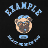 EXAMPLE カレッジBBベア半袖Tシャツ