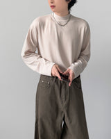 ウィーバーハーフネックニットTシャツ