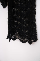 Wave Lace Pattern Knit (Black)