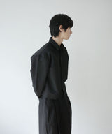 [DOJINOI] MUTE CROP SHIRTS BLACK