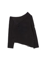 DAMAGE OFF SHOULDER KNIT BLACK