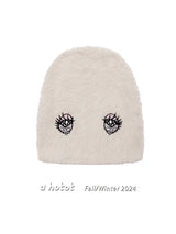 "crying eyes"embroidered beanie