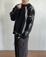 Star-printed Knitwear Zip-Up
