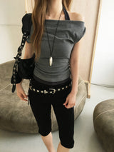 Summer halter layered T