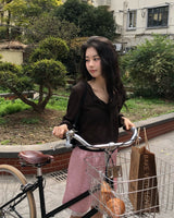  Airy summer cardigan_brown