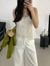 Derin Frill Bustier Sleeveless Blouse