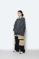 Sweat Coloring String Cargo Pants