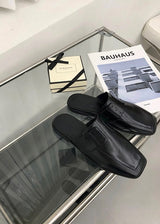 SQUARE MULE LOAFER (BLACK)