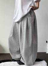 10000ソルド❤バックフロントツーピンタックバルーンオーバーパンツ🩶🖤2カラー🩶S-XL