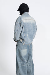 Poria Vintage Crop Denim Jacket