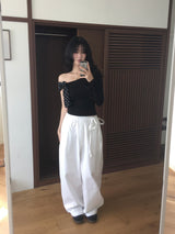 ドットワンショルダーTシャツ