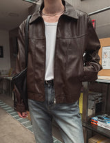 Shane Curved Leather Jacket