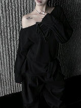 chic loose belted strap knit (3color)
