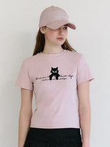 ROLA CAT FRIENDS T-SHIRT PINK
