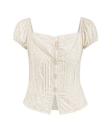 Aila Pearl Button Blouse