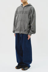 Pigment Applique Hooded Zip Up (3color)