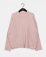 [Wool 20🧶] リヘルケーブルツウィステッドラウンドニットウェア