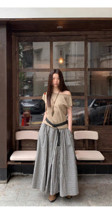 Khaki Collection オーバーサイズショルダー 半袖Tシャツ