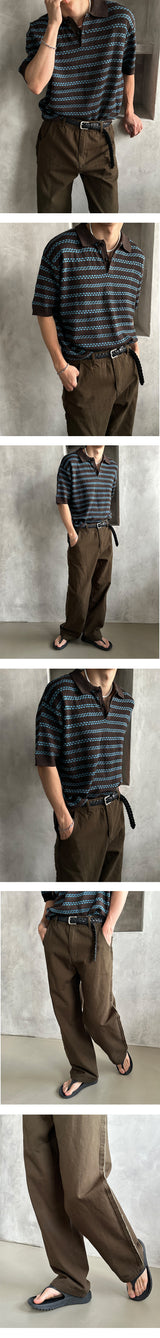 [S/S] Cut off cotton semi wide pants (3color)